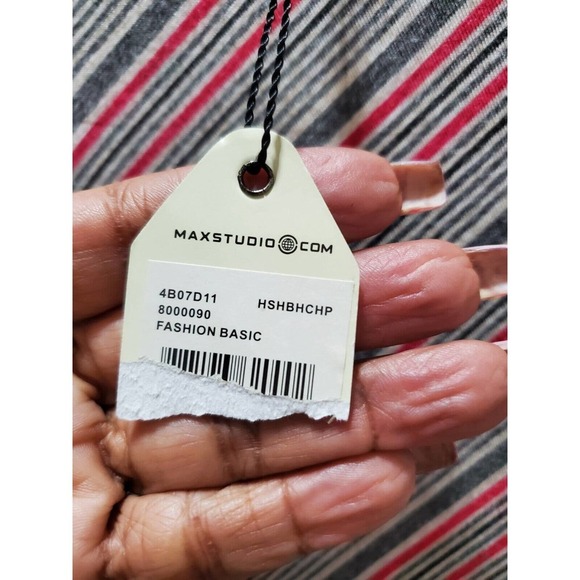 Sophi Max Women's Multicolor Striped Rayon A-Line Casual Long Skirt Size Small - Picture 7 of 12